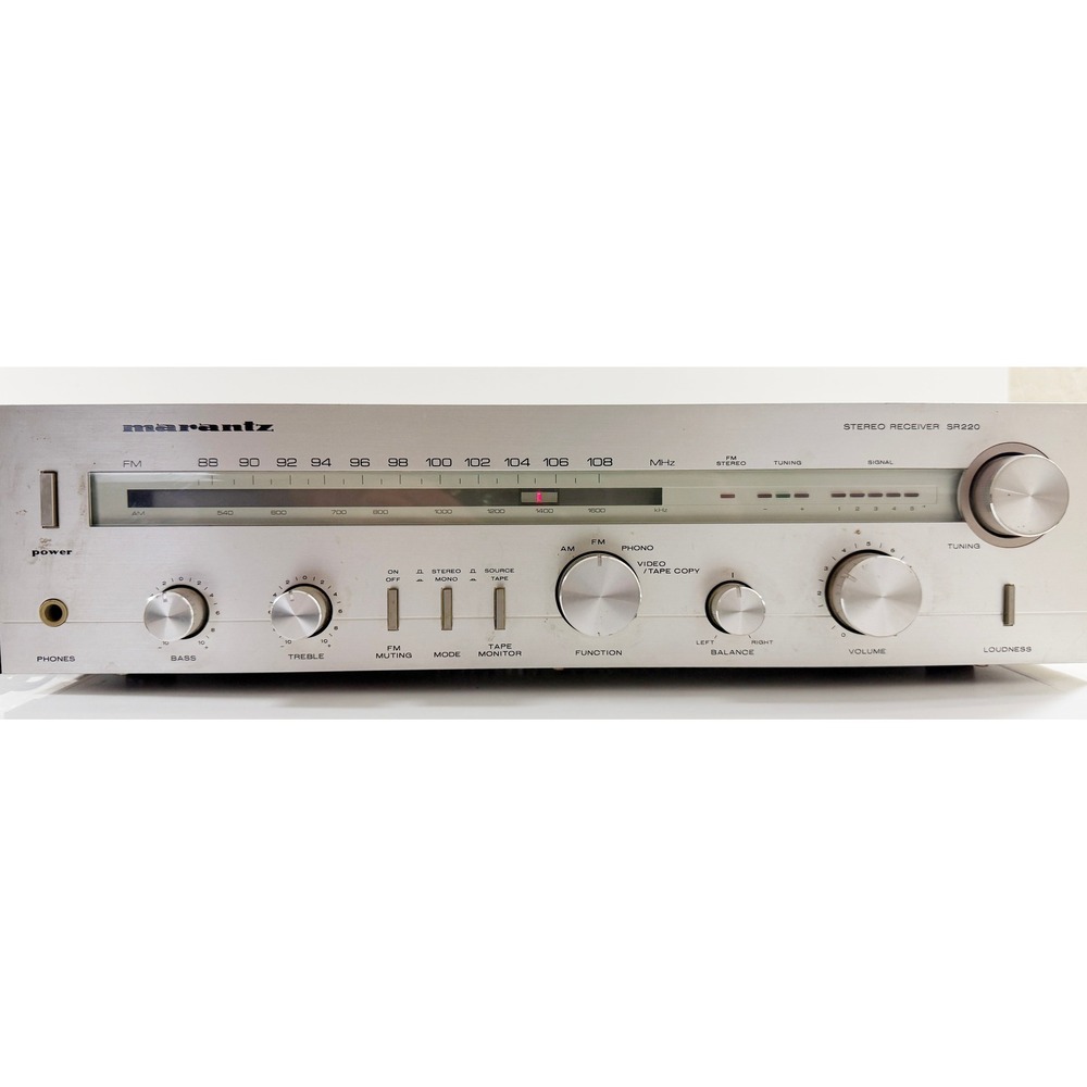 Marantz Stereo Receiver Silver SR220 Vintage AM/FM Hi-Fi Audio